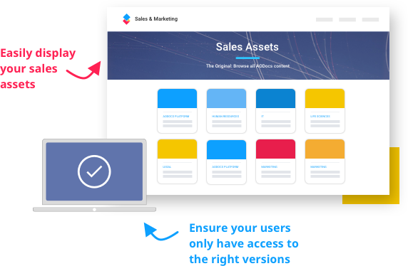 easily display your sales assets illustration
